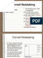 Cornell Notetaking: Why Should You Take Notes?