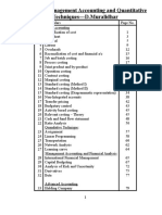 Cost and Management Accounting and Quandative Technique