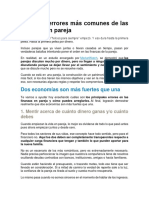 Los Siete Errores Más Comunes de Las Finanzas en Pareja