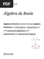 Álgebra de Boole - Wikipedia, La Enciclopedia Libre PDF