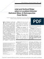 Horizontal and Vertical Ridge Augmentation in Localized Alveolar Deficient Sites - A Retrospective Case Series PDF