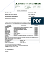 Tuberose Absolute Certificate of Analysis