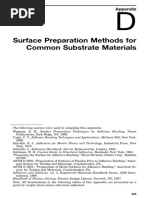 Surface Preparation Methods For Common Substrate Materials: Appendix