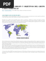 Países Brics Origen y Objetivos Del Grupo y Sus Características