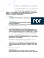 Fundamentos de Investigacion, Relacion Hombre-Conocimiento