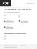 Extractive Metallurgy of Rhenium A Review