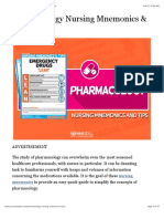 Pharmacology Nursing Mnemonics & Tips - Nurseslabs