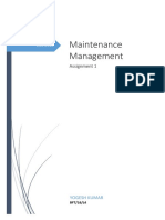 Maintenance Management: Assignment 1