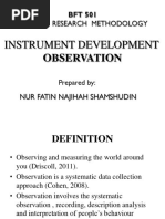 F5.3. Instrument Development-Observation