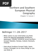 Northern and Southern European Physical Geography