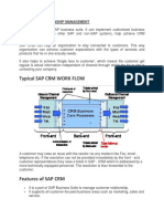 Typical Sap CRM Work Flow: Customer Relationship Management