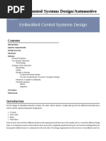 Embedded Control Systems Design/Automotive