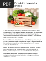 Alimentos Permitidos Durante La Dieta Anticandida - Tratamiento Candidiasis