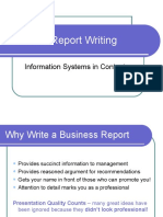 Business Report Writing: Information Systems in Context