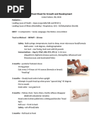 Cheat Sheet - Growth and Development