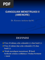 Gangguan Menstruasi Ii Amenore