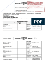 Modelo - Programa de Auditorías Internas