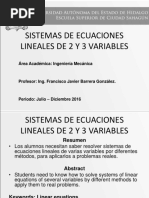 Soluciones de Sistemas de Ecuaciones Lineales