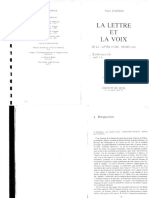 Zumthor La Lettre Et La Voix PDF