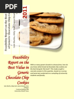 Feasibility Report On The Best Value in Generic Chocolate Chip Cookies