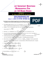 Guess Paper Class 12 Maths Important Questions