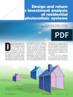 Design and Return On Investment Analysis of Residential Solar Photovoltaic Systems