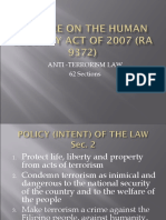 Lecture On The Human Security Act of 2007