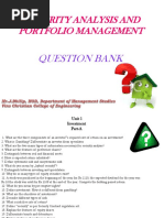 Security Analysis and Portfolio Management: Question Bank