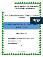 Intl MKG BSC Notes