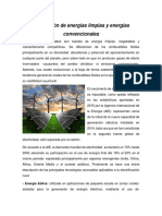 Generación de Energías Limpias y Energías Convencionales