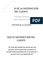 Medición de La Satisfacción Del Cliente