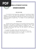 Public Attorney'S Office Citizen'S Charter: Mission