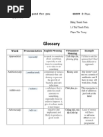 Glossary: Unit 2: It's Good For You GROUP 2