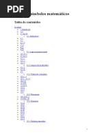 Tabla de Símbolos Matemáticos 2018