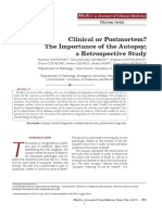 Clinical or Postmortem? The Importance of The Autopsy A Retrospective Study