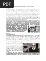 Teoria Pedagogica de Jean Piaget y Paulo Freire