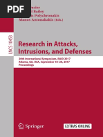 (Security and Cryptology 10453) Marc Dacier, Michael Bailey, Michalis Polychronakis, Manos Antonakakis (Eds.)-Research in Attacks, Intrusions, And Defenses_ 20th International Symposium, RAID 2017, At (1)