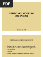 Shipboard Mooring Equipment: Course No. 12