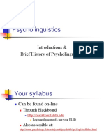 Psycholinguistics: Introductions & Brief History of Psycholinguistics