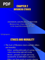 Business Ethics: Davidson, Knowles & Forsythe Ed.)