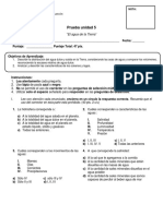Prueba El Agua de La Tierra Quinto Basico