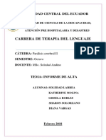 Informe de Alta Jorge