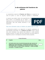 Cuestionario de Síntomas Del Trastorno de Pánico