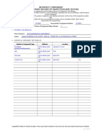 Interface Component Supplementary Record of Inspection and Testing