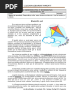 Guia Comprensión Lectora, 6to Básico, El Volantín Azul 2018