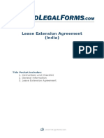 Lease Extension Agreement (India) : This Packet Includes