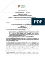 Ley Departamental para La Implementación de La Ruta Metropolitana 1