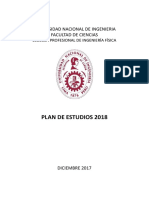 Plan de Esudio 2018 Escuela Profesional de Ingeniera Física