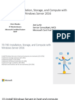 70-740: Installation, Storage, and Compute With Windows Server 2016