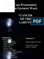 Case Presentation in Geriatric Ward "Cancer of The Larynx"